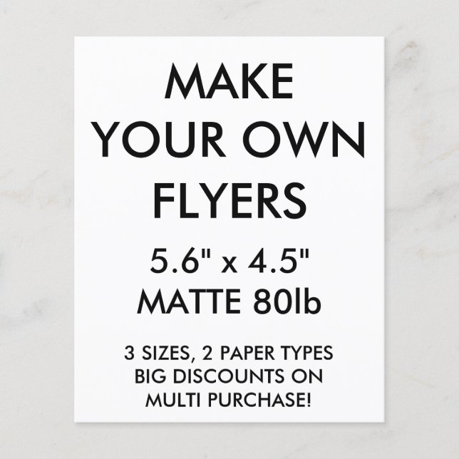 Custom Personalized Small 5.6"x4.5" Glossy Flyers (Front)