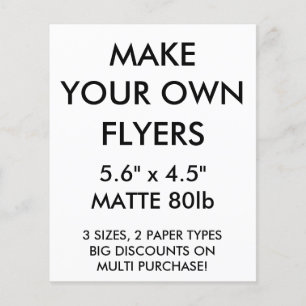 Custom Personalized Small 5.6"x4.5" Glossy Flyers