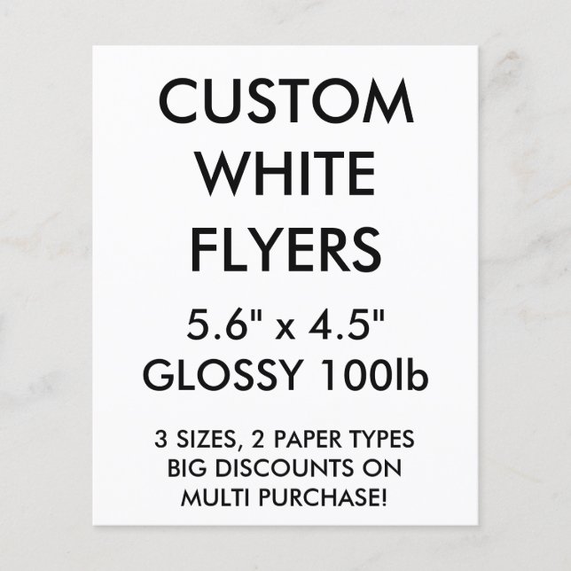 Custom Personalized Small 5.6"x4.5" Glossy Flyers (Front)