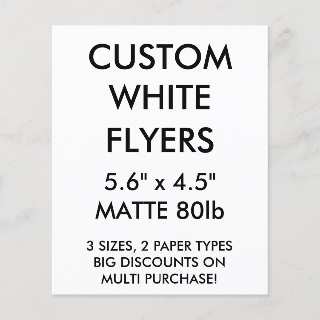 Custom Personalized Small 5.6"x4.5" Glossy Flyers (Front)