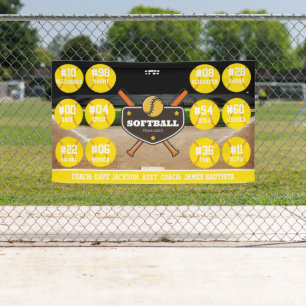 Custom Personalized Softball Banner Ideas Team