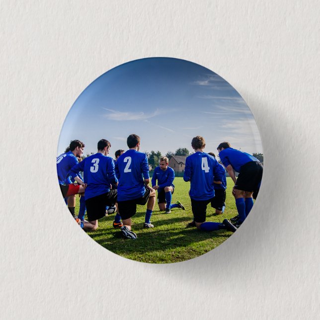 Custom Personalized Sport Team Photo 1 Inch Round Button (Front)
