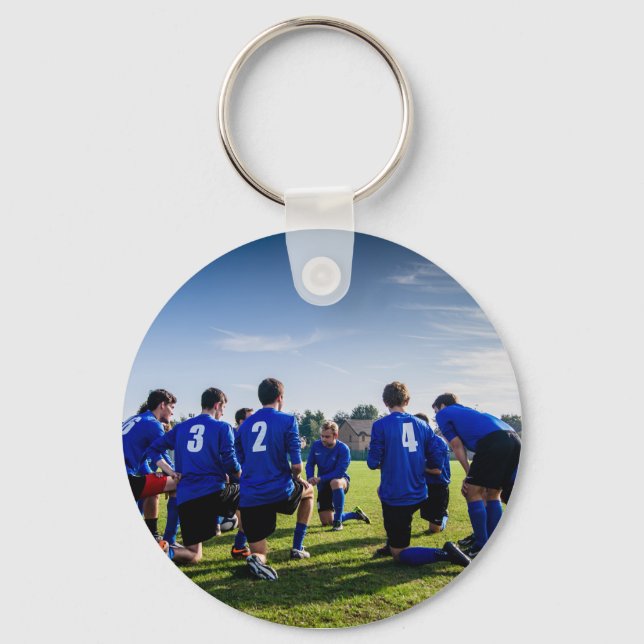 Custom Personalized Sport Team Photo  Keychain (Front)