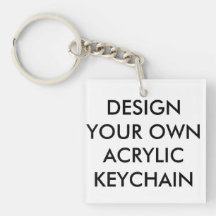 Custom Personalized Square Acrylic Keychain