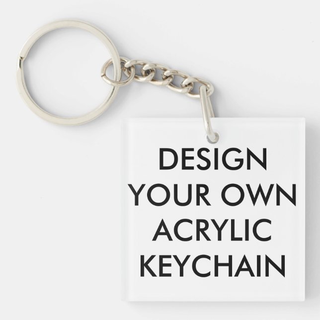 Custom Personalized Square Acrylic Keychain (Front)