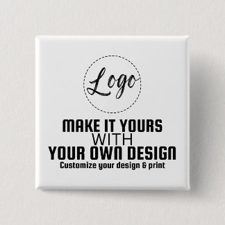 Custom Personalized Square Button Template