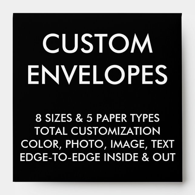 Custom Personalized Square Envelope Blank Template (Front)