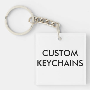 Custom Personalized Square Keychain Blank Template
