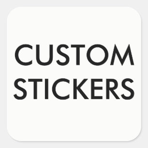 Custom Personalized Square Stickers Blank