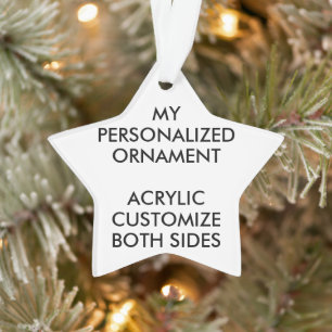 Custom Personalized STAR ACRYLIC PHOTO ORNAMENT