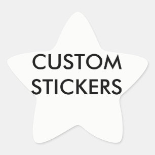 Custom Personalized Star Stickers Blank Template