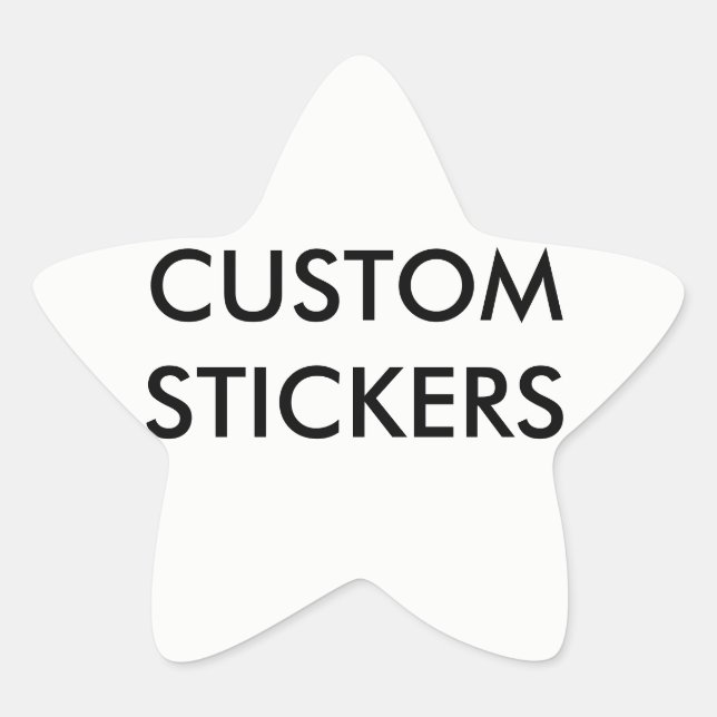 Custom Personalized Star Stickers Blank Template (Front)