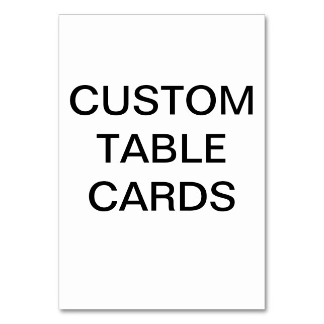 Custom Personalized Table Card Blank Template (Front)