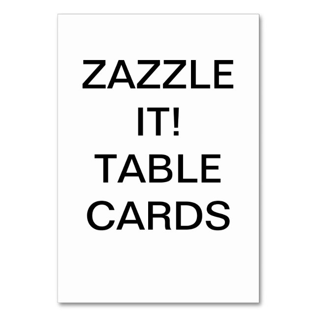 Custom Personalized Table Card Blank Template (Front)