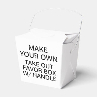 Custom Personalized Take Out Favour Box w/ Handle