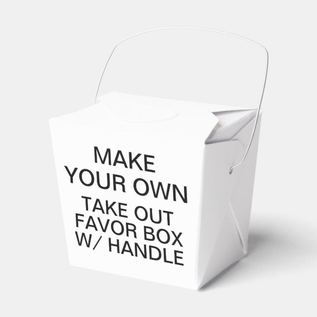 Custom Personalized Take Out Favour Box w/ Handle (Front Side)