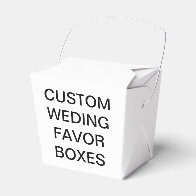 Custom Personalized Take Out Wedding Favour Boxes (Front Side)