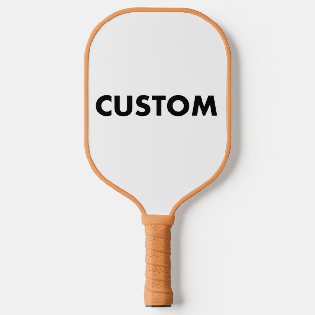 Custom Personalized TAN BROWN Handle & Trim Pickleball Paddle (Front)