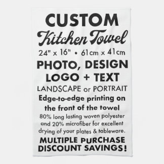 Custom Personalized Tea / Kitchen Towel 16" x 24"