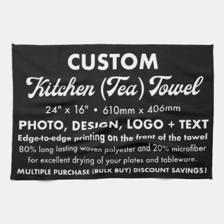 Custom Personalized Tea, Kitchen Towel (Landscape)