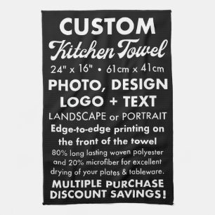 Custom Personalized Tea / Kitchen Towel (Portrait)