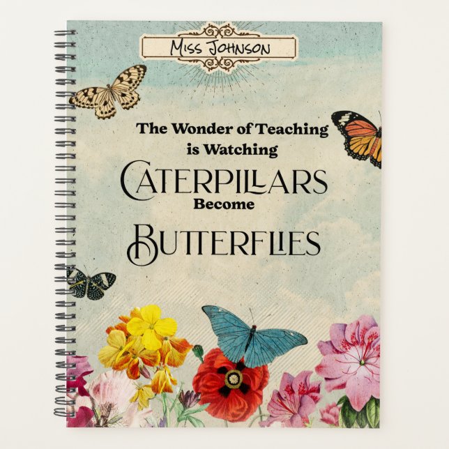 Custom Personalized Teacher Appreciation Gift  Planner (Front)