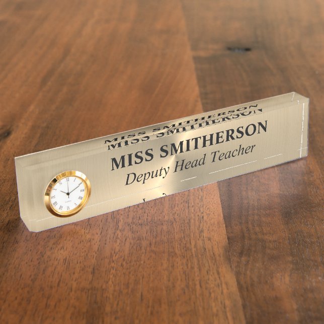 Custom Personalized Teacher Desk Name Plate (Side)