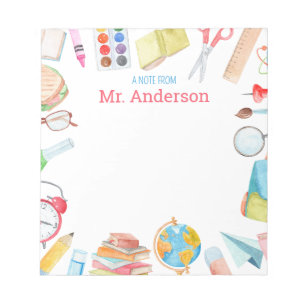 Custom Personalized Teacher's Notepad