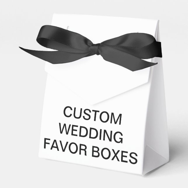 Custom Personalized Tent Wedding Favour Boxes (Front Side)