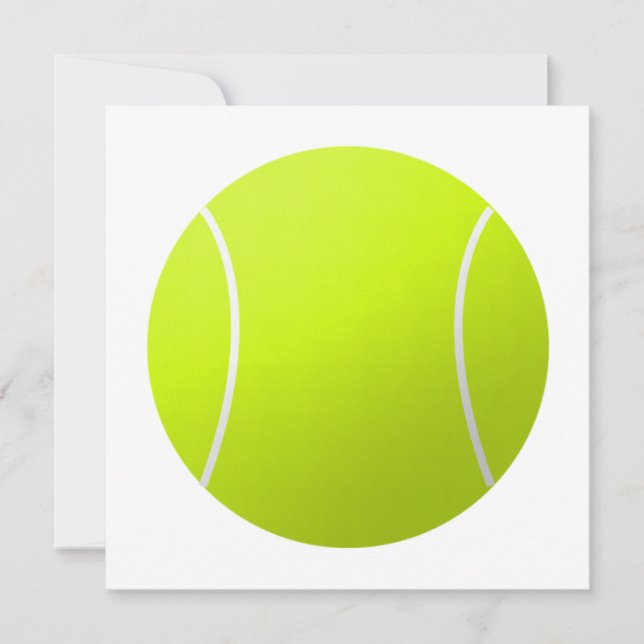 Custom Personalized Text Tennis Ball Square Party Invitation (Front)