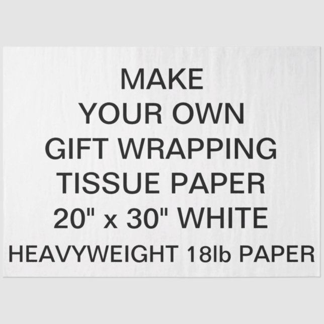 Custom Personalized Thick Tissue Wrapping Paper (Front)