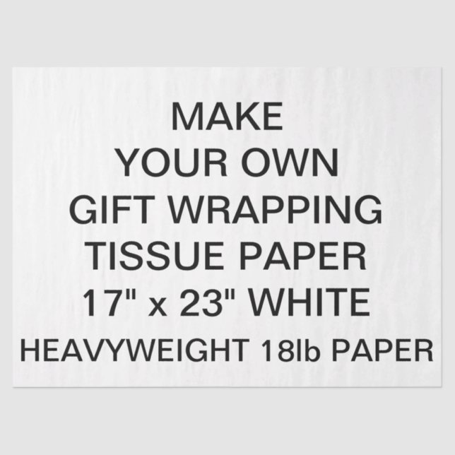 Custom Personalized Thick Tissue Wrapping Paper (Front)