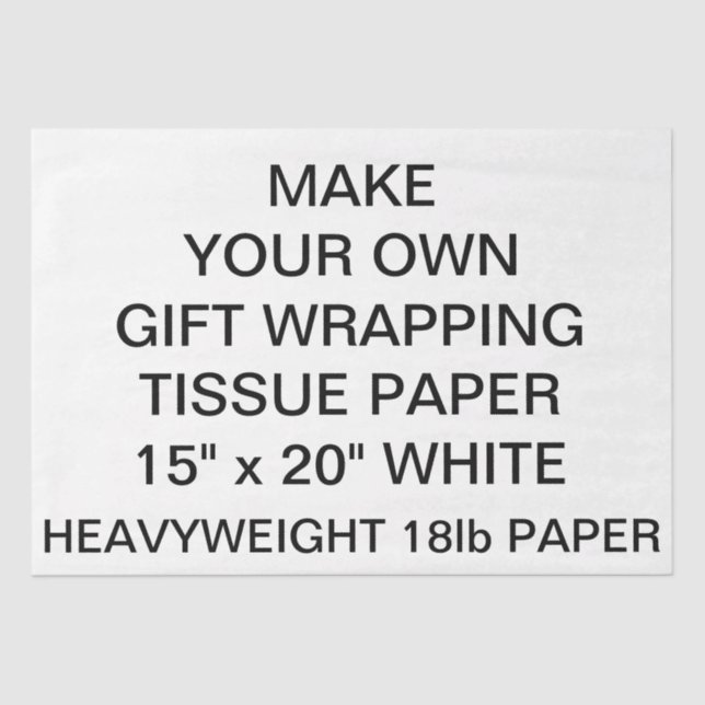 Custom Personalized Thick Tissue Wrapping Paper (Front)
