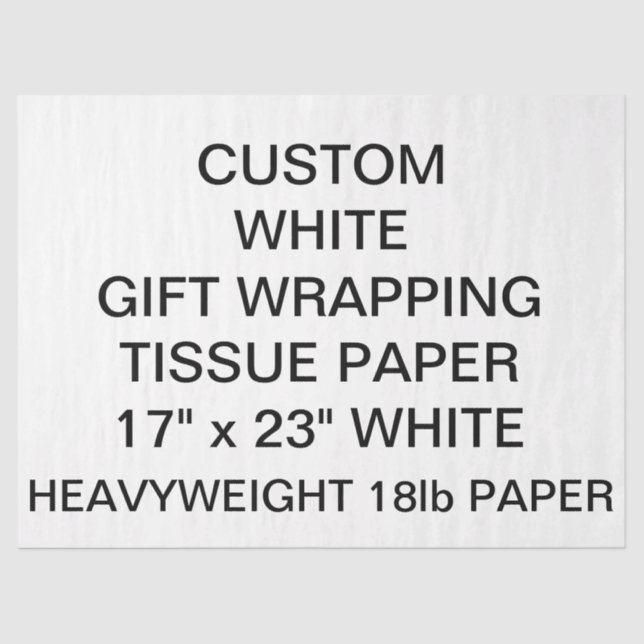 Custom Personalized Thick Tissue Wrapping Paper (Front)