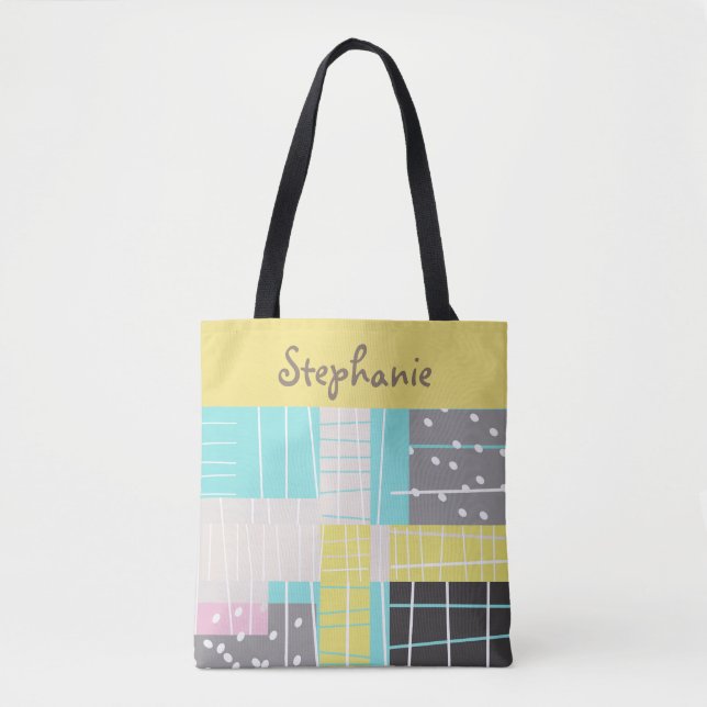 custom personalized tote abstract art design bag (Front)
