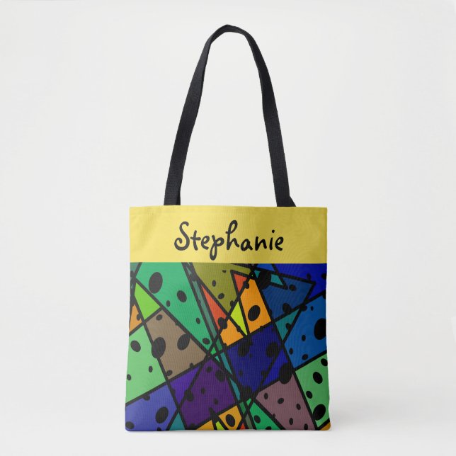 custom personalized tote abstract art design bag (Front)