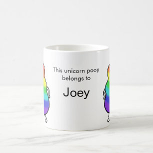 Custom Personalized Unicorn Poop Funny Mug Cute