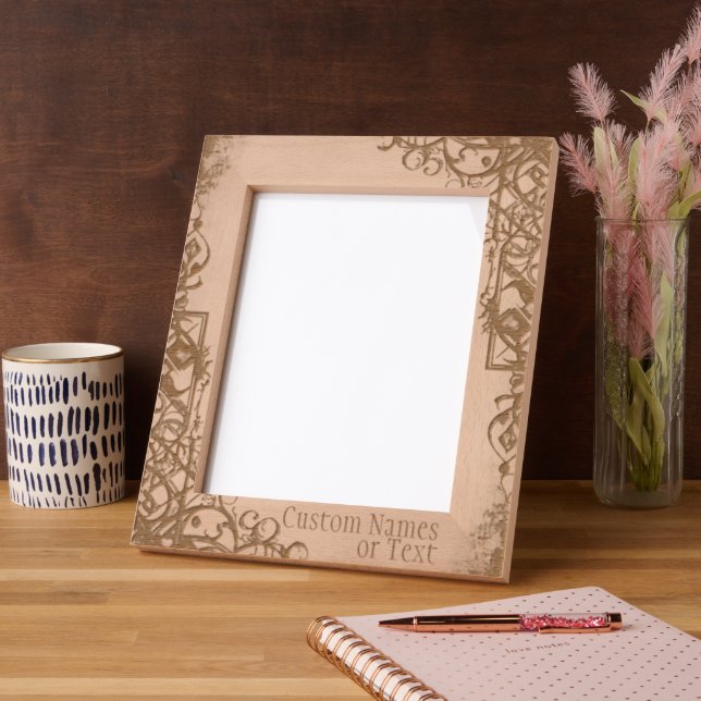 Custom Personalized Vintage Elegance Etched Frames (Left)