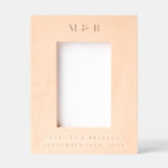 Custom Personalized Wedding Couple Monogram Photo Etched Frames<br><div class="desc">A modern etched frame that can personalized to your monogram names initials and wedding date. A simple yet modern script design that can be used as wedding gifts,  housewarming gifts,  bridal shower gift or home decor. A minimalistic etched frame design perfect for any occasion.</div>