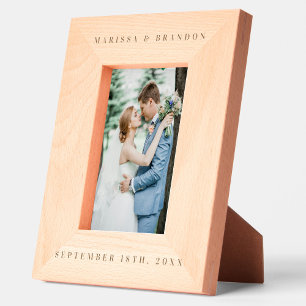 Custom Personalized Wedding Couple Names Photo Etched Frames