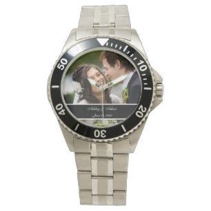 Custom Personalized Wedding Photo Keepsake Watch