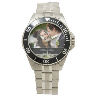 Custom Personalized Wedding Photo Keepsake Watch