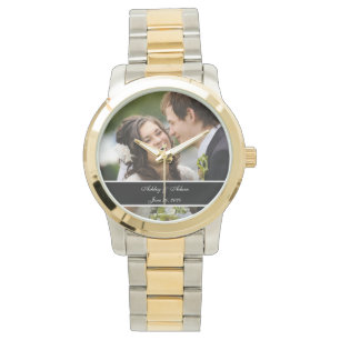 Custom Personalized Wedding Photo Keepsake Watch