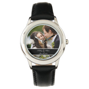 Custom Personalized Wedding Photo Keepsake Watch