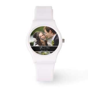 Custom Personalized Wedding Photo Keepsake Watch