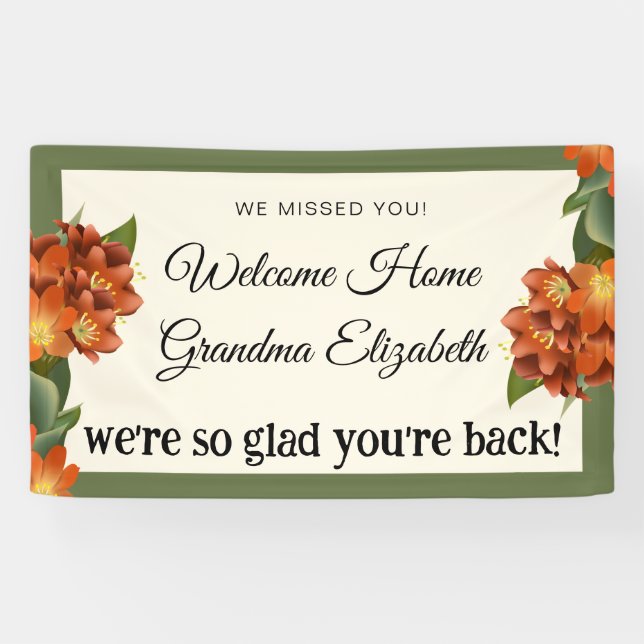 Custom Personalized Welcome Home Sign (Horizontal)