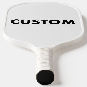 Custom Personalized WHITE Handle Trim Carbon Fibre Pickleball Paddle