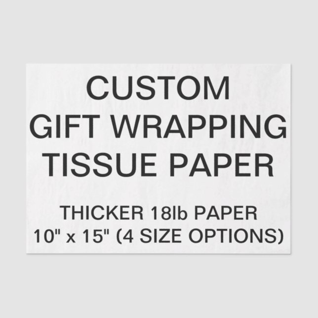 Custom Personalized White Tissue Paper For Gifts (Front)