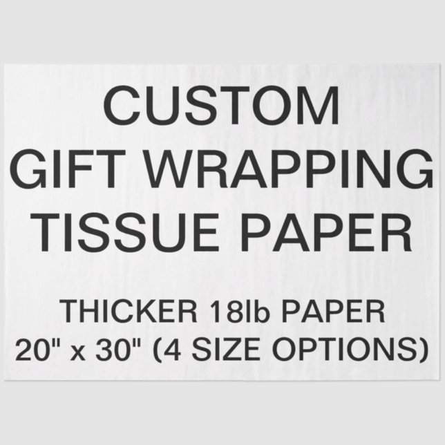 Custom Personalized White Tissue Paper For Gifts (Front)