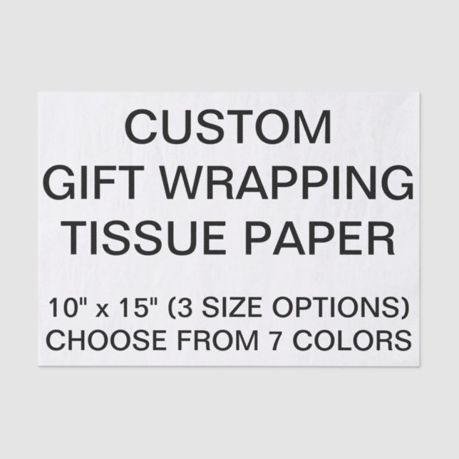 Custom Personalized White Tissue Paper For Gifts (Front)